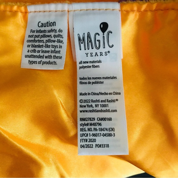 Magic Years My First Halloween Soft Snuggle Buddy Baby Blanket  Lovey Toy Rattle - Picture 7 of 7